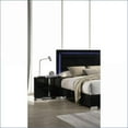 thumbnail image 4 of Contemporary Black Bedroom Nightstand – Engineered Wood with Chrome Legs, 4 of 5