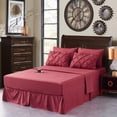 thumbnail image 5 of 8 Piece Pintuck Comforter Set with Sheets Burgundy Queen 8 Piece, 5 of 5