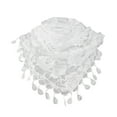 thumbnail image 2 of 1 Piece Headscarf+1 Piece Waist Belt White Nylon Mothers Day Women Lace Tassel Rose Floral Hollow Scarf Shawl Lady Wraps Scarves, 2 of 3
