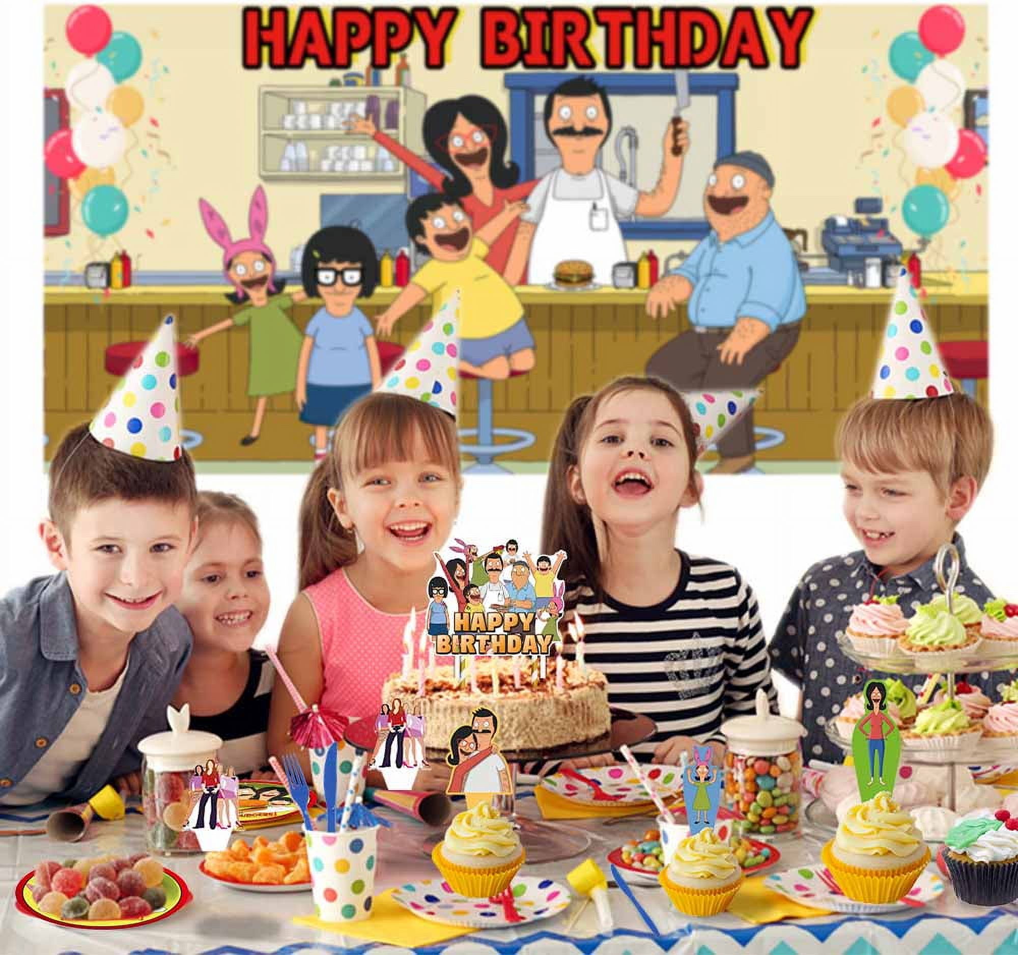 Set Decorazioni Compleanno Bob's Burgers – Palloncini, Festone E Topper Torta Per Feste A Tema