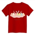 thumbnail image 4 of MIASHUI T-Shirt de Pâques pour Filles Tout-Petits, Manches Courtes, Lapin, Œufs, Garçons, Rouge, 6-7 Ans, 4 of 4