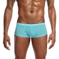 thumbnail image 2 of zuwimk Mens Underwear Men's Boxer Briefs Cotton Spandex Soft Tag Free Underwear Light Blue,M, 2 of 5