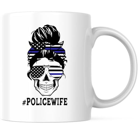 Bliss Monkey Co. Police Wife Coffee Mug - Support For Police Married To Police Coffee Mug - 11 Ounce Coffee Cup - Premium Ceramic - Design Printed On Both Sides - BMCM02511
