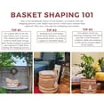 thumbnail image 6 of Laddha Home Designs 19" Tan and Red Hand Woven Tasseled Storage Basket with Handles, 6 of 6