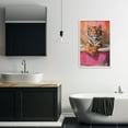 thumbnail image 2 of Stupell Industries Fresh Abstraction Tiger in Bathtub Animals Painting White Framed Art Print Wall Art, 20 x 30, 2 of 8