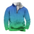 thumbnail image 2 of Sudadera sin capucha para hombre, informal, a la moda, con cuello alto, estampado de calaveras, cremallera, jersey de manga larga, blusa de poliéster para hombre, 2 of 5