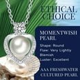 thumbnail image 6 of MomentWish Moissanite Pearl Necklaces for Women,Simulated Diamond Necklace 925 Sterling Silver Anniversary Valentines Day Gifts for Her, 6 of 9