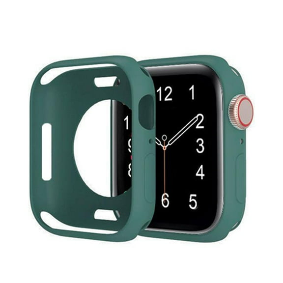 Compatible with Apple Watch Case Series 9/8/7 45mm Soft Flexible TPU Thin Lightweight Protective Bumper for iWatch [No Screen Protector],Colorful iWatch Case,Darkgreen