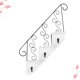 thumbnail image 4 of Estante de pared de hierro forjado para plantas, sin perforaciones, para colgar en la pared, para dormitorio y sala de estar (blanco), 4 of 8