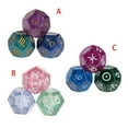 thumbnail image 4 of 3pcs Multicolor 12 Sided Resin Dice Astrology Tarots Constellation Divination, 4 of 13