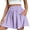 Purple, variant on ZQUUVOU Women's Skorts Solid Color Elastic Wide Leg Casual Shorts(Olive Green,XL)