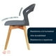 thumbnail image 2 of Set de Comedor Mesa Rectangular Mundo In Muebles Oslo Negro + 4 Sillas Moura Gris, 2 of 7