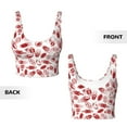 thumbnail image 6 of Goofa Red Football Printed Sports Bras for Women, High Impact Running Bra Workout Crop Tank Tops Longline Sports Bra Push up-Large, 6 of 9
