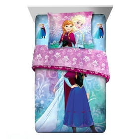 Disney S Frozen Elsa Anna Bed In A Bag Kids Bedding Set Nordic Frost W Reversible Comforter