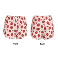 thumbnail image 3 of Daiia Strawberries Pattern Women's 2 in 1 Running Shorts - Lightweight Athletic Workout Gym Yoga Shorts Liner with Phone Pockets-Small, 3 of 7