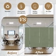 thumbnail image 6 of Green Solid Color Window Privacy Film, Aesthetics Contemporary Luxury Static Cling UV Sun Blocking Tint Film Heat Control Windows Films for Bedroom Bathroom, Window Stickers 17.7"x39.3", 6 of 8