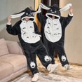 thumbnail image 4 of Pijamas con capucha para hombre y mujer, monos gruesos de Anime, ropa de dormir de gato coreano, mono suelto, suave y cálido para el hogar, Invierno, 4 of 4