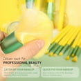 thumbnail image 5 of Docolor 13-Piece Lemon Makeup Brush Kit Set - Wood Brushes for Foundation, Eye Shadows, Blending, Powder, Concealer, Blush, 5 of 16