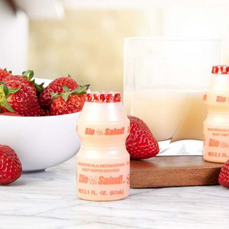El Viajero Bio Salud Strawberry Cultured Dairy Beverage, 2.1 fl oz, 6 Count