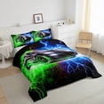 thumbnail image 3 of Castle Fairy Sport Car Twin Comforter Sets for Children Adults,Speed Race Car Bedding Set, 3 of 8