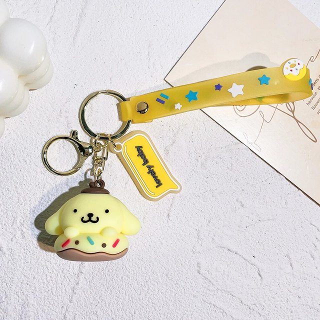 Llavero con colgante de dibujos animados Kawaii para niños, Hello Kitty, My Melody, Kuromi, badtz, MARU, juguetes de Anime, regalos de joyería Fivean unisex