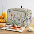 thumbnail image 2 of Toaster Cover 4 Slice, Spring Flowers Dustproof Bakeware Oven Protector with Top Hook, Wild Floral Herb Botanical Waterproof Small Kitchen Appliance Toasters Dust Cover, 12"x11"x8", 2 of 9