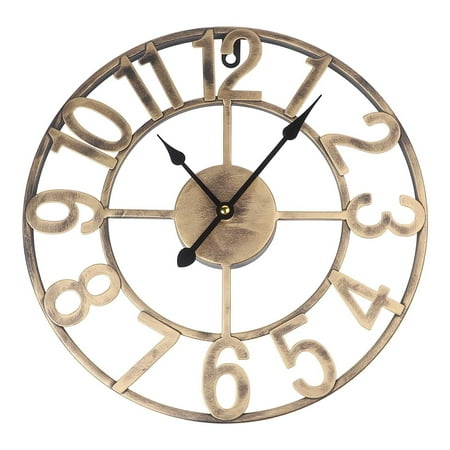 1Pc Vintage Metal Outdoor Wall Clock Stylish Decoration For Outdoor Space Garden Home Wall Crafts Decorations
