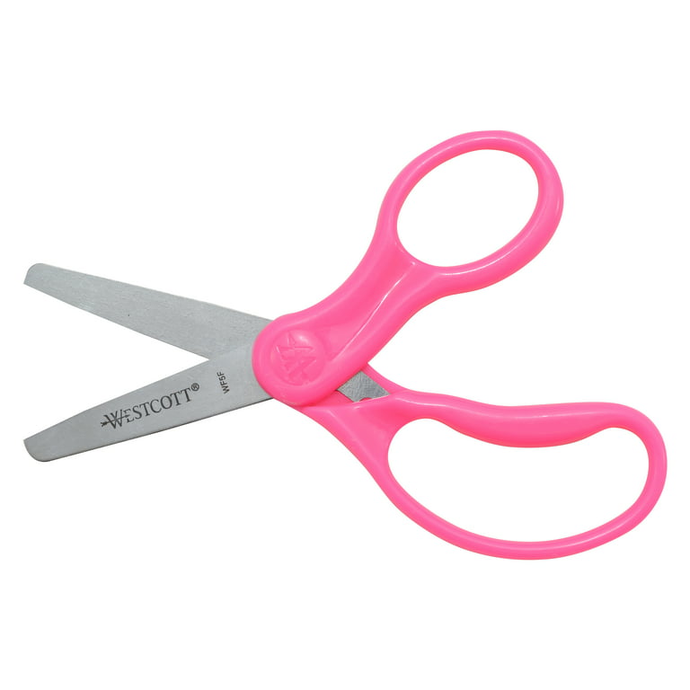 Ultimate Stationery 1 Kids Scissors 5 inch Blunt tip Scissors, Safety  scissors 4 Assorted colors Kid craft scissors with Stainless steel Ruled  Right a