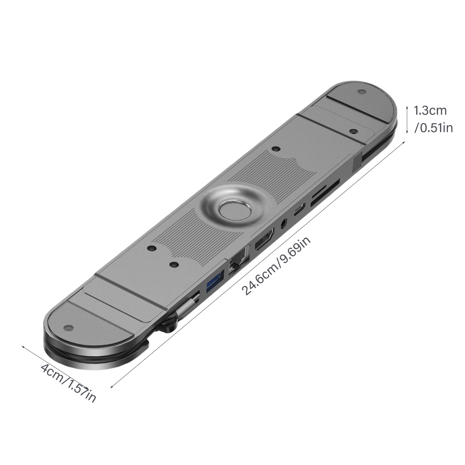 Port USB C Laptop Docking Station Stand 7 Port Ethernet Adapter 4K60Hz PD100W Charging USB3.0 Foldable Height Adjustable