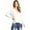 Off White, variant on Double Zero Women's Long Sleeve Surplice V-Neck Blouse (S, Off-White)