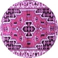 thumbnail image 1 of Ahgly Company Indoor Round Persian Purple Traditional Area Rugs, 5' Round, 1 of 4