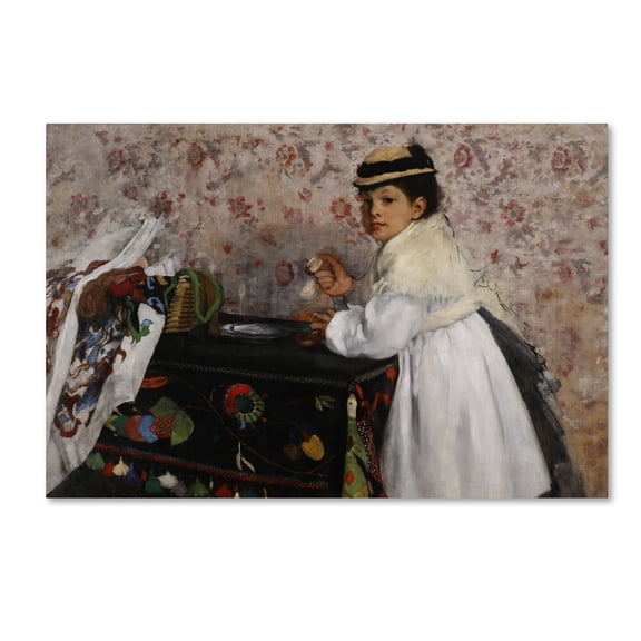 Degas 'Portrait Of Hortense' Canvas Art