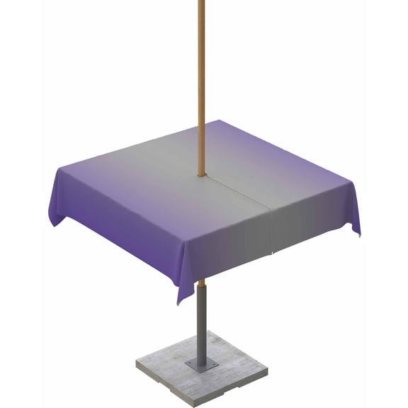 Boanket Outdoor Tablecloth with Umbrella Hole for Patio/Picnic/Party/Camping, Purple Grey Ombre Waterproof Table Cloth Square Cover Washable, Modern Gradient Abstract Art (60"x 60")