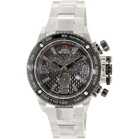 Swiss Precimax Men's Forge Pro SP13246 Silver Stainless-Steel Swiss Chronograph Sport Watch