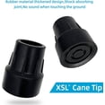 thumbnail image 2 of HSHDLDF Replacement Cane Tips, Black, 1 inch(Pack of 2), 2 of 7