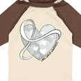 thumbnail image 4 of Inktastic Lung Cancer Awareness White Ribbon Around Heart Boys or Girls Long Sleeve Baby Bodysuit, 4 of 5