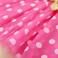 thumbnail image 6 of IBTOM CASTLE Baby Girl 1st 2nd 3rd Birthday Outfit Mouse Dress Polka Dots Tutu Skirt Cake Smash Long Sleeve Clothes for Photo Shoot 1 Year Hot Pink Dots, 6 of 8