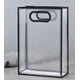 thumbnail image 1 of Zhuge Flores frescas, bolsa de embalaje de caja de regalo, bolso de mano de PP mate transparente, flores frescas, regalos y bolso de regalo adjunto (negro, 18 * 8 * 26 cm), 1 of 5