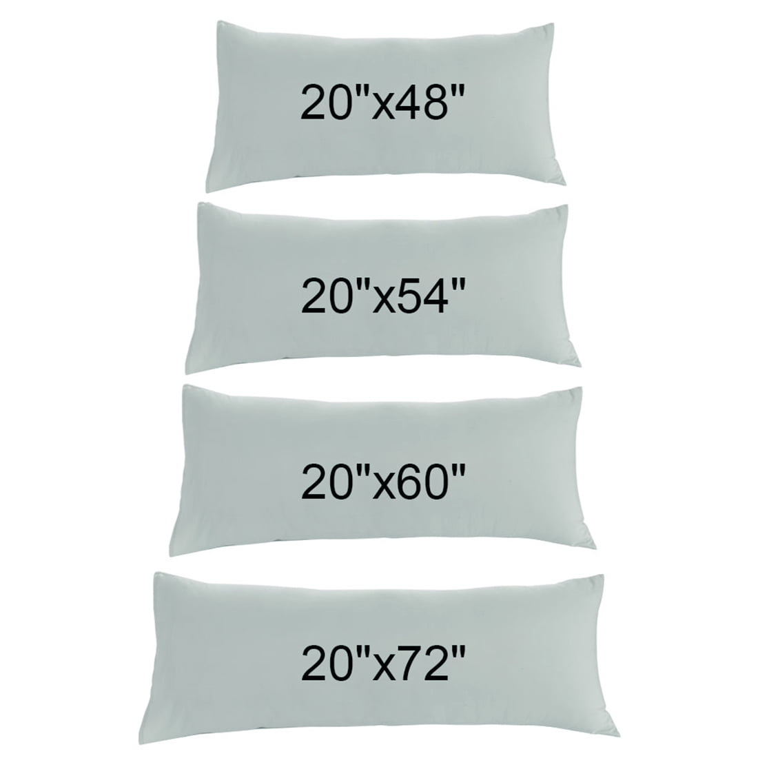 Unique Bargains Microfiber Pillowcase Long Bolster Body Pillow Cover 20" x 48"