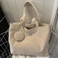 thumbnail image 2 of Bolso Mano Pana para Mujer Bolso Informal Plegable Gran Capacidad (caqui), 2 of 9