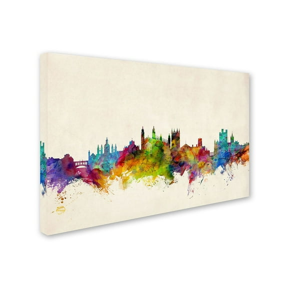 Trademark Fine Art "Cambridge England Skyline II" Canvas Art by Michael Tompsett