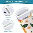 thumbnail image 3 of Yayeee 30oz Stainless Steel Tumbler with Straw and Handle Double-Wall Insulated Travel Water Bottle, Orange Slices, 3 of 8