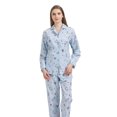 thumbnail image 2 of GLOBAL 100% Cotton Pajamas for Women Notch Collar Pjs Cozy Button Down Homewear with Pockets, Spring & Summer, 2-Piece, Sizes S to 3X, 2 of 6
