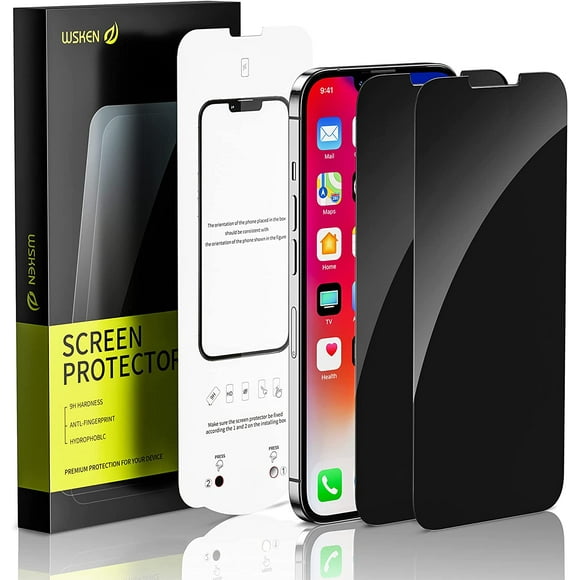 IBAOLE Privacy Screen Protector for iPhone 13 Pro Max 6.7 inch,[Auto-alignment] 2.5D Edge 28 Degree Anti Spy HD Tempered Glass Film with Easy Installing DevicePrivacy（ with Installing device）-