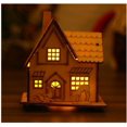 thumbnail image 1 of 1 unidad de casa de madera preiluminada, casa iluminada de Navidad, decoración de adorno navideño, grandes luces LED blancas cálidas Afortunado Sencillez, 1 of 1