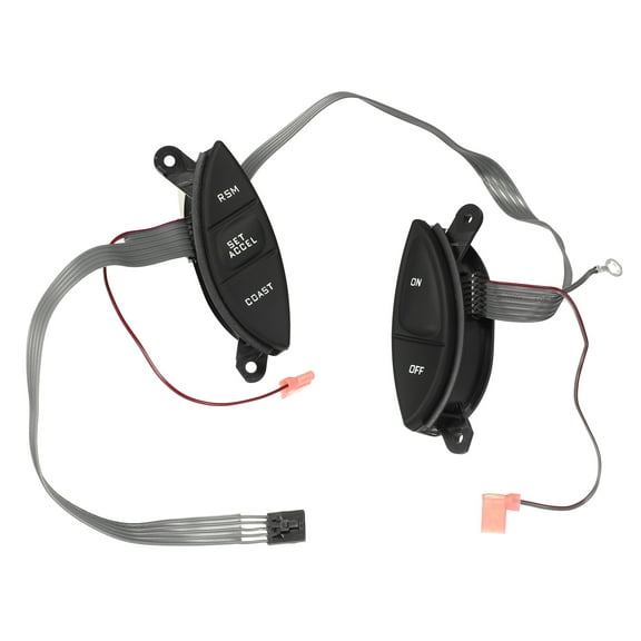 Unique Bargains 1 Pair Left Right Side Steering Wheel Cruise Control Switch Button with Cable for Ford Explorer