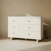 Storkcraft Kyoto 6 Drawer Nursery Dresser, Frosted Oat
