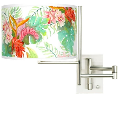 

Giclee Glow Tempo Island Floral Plug-in Swing Arm Wall Light