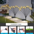 thumbnail image 4 of Injueey Luz LED solar para exteriores, lámpara de cadena impermeable, enchufe decorativo para césped, luces de jardín, camino de campo, terraza, Iluminación y accesorios Injueey HA073563-01, 4 of 6