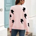 thumbnail image 6 of Herrnalise Women's Knitted Crop Tops Women Star Print Off-Shoulder Round Neck Sweater Pullover Jumper Sweaters, 6 of 9